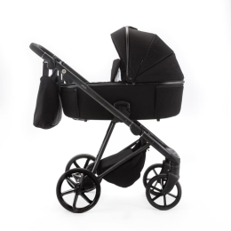 Коляска 2 в 1 Adamex Delta DN-11-CARBON (Черная ткань-черная рама)