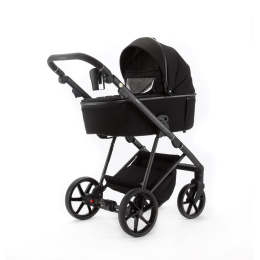 Коляска 2 в 1 Adamex Delta DN-11-CARBON (Черная ткань-черная рама)