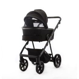 Коляска 3 в 1 Adamex Delta DN-11 Carbon (Черный цвет-черная рама)