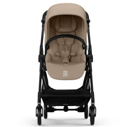 Прогулочная коляска Cybex Melio Carbon 2025 цвет Almond Beige (Миндально-бежевый) с дождевиком