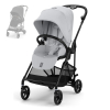 Прогулочная коляска Cybex Melio Carbon 2025 цвет Fog Grey (Серый) с дождевиком