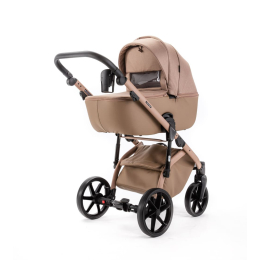 Коляска 3 в 1 Adamex NOLA Natura Camel-5 (т.бежевая ткань - т.бежевая кожа)