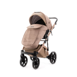 Коляска 3 в 1 Adamex NOLA Natura Camel-5 (т.бежевая ткань - т.бежевая кожа)