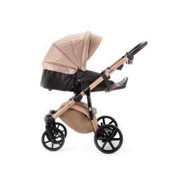Коляска 3 в 1 Adamex NOLA Natura Camel-5 (т.бежевая ткань - т.бежевая кожа)
