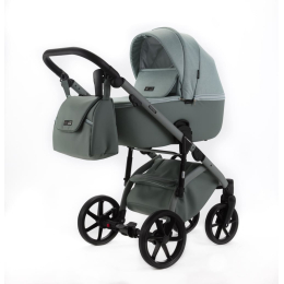 Коляска 2 в 1 Adamex NOLA Natura MINT-8 (Мятная ткань - Мятная кожа)