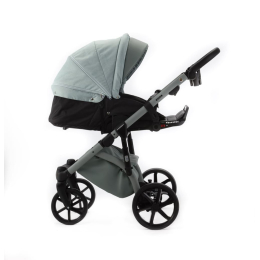Коляска 2 в 1 Adamex NOLA Natura MINT-8 (Мятная ткань - Мятная кожа)
