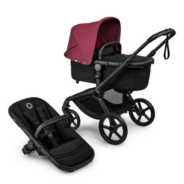 Коляска 2 в 1 Bugaboo Fox 5 Renew цвет Dark Cherry-Black рама Black