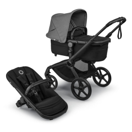 Коляска 2 в 1 Bugaboo Fox 5 Renew цвет Moon Grey-Black рама Black