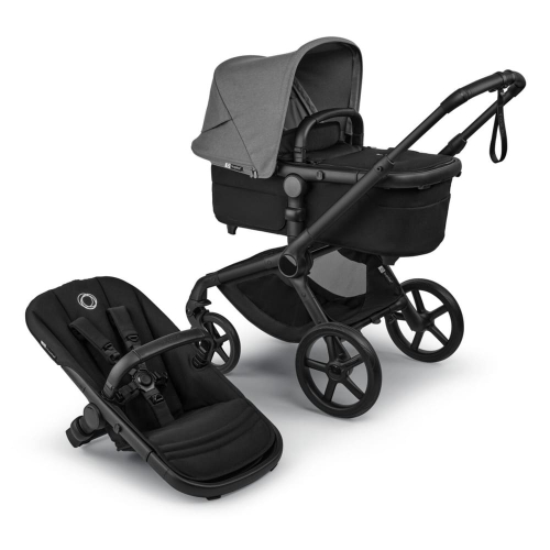 Коляска 2 в 1 Bugaboo Fox 5 Renew цвет Moon Grey-Black рама Black