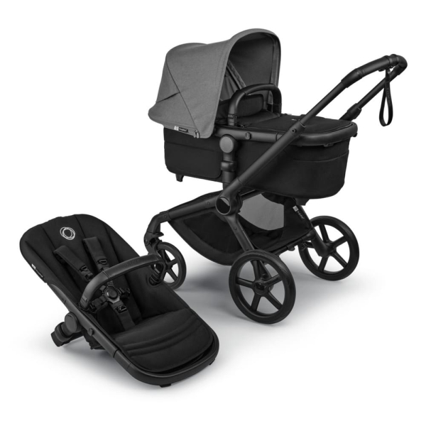 Коляска 2 в 1 Bugaboo Fox 5 Renew цвет Moon Grey-Black рама Black