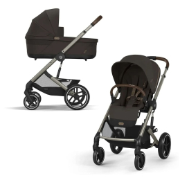 Коляска 2 в 1 Cybex Balios S Lux 2025 цвет Chocolate Brown шасси Taupe