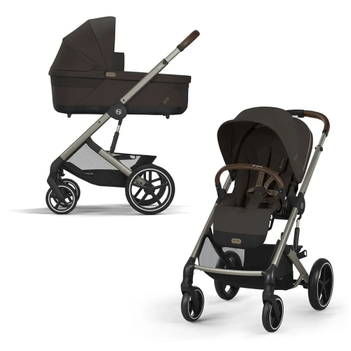 Коляска 2 в 1 Cybex Balios S Lux 2025 цвет Chocolate Brown шасси Taupe