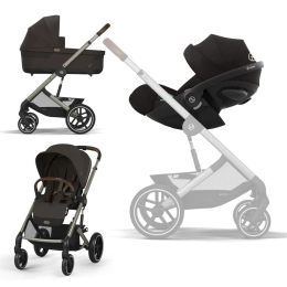 Коляска 3 в 1 Cybex Balios S Lux 2025 Chocolate Brown TPE + Автокресло Cloud G (цвет на выбор)