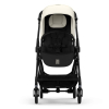 Прогулочная коляска Cybex Melio Carbon 2025 цвет Canvas White (Белый с черным)