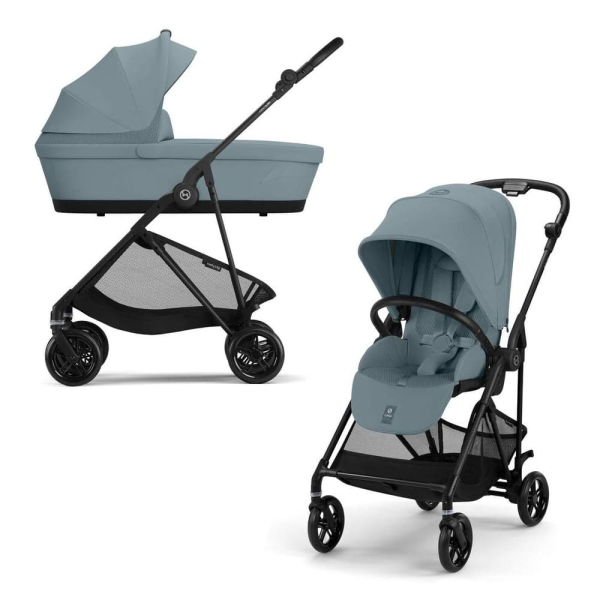 Коляска 2 в 1 Cybex Melio Carbon 2025 цвет Stormy Blue