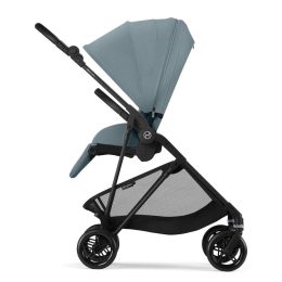 Коляска 2 в 1 Cybex Melio Carbon 2025 цвет Stormy Blue с дождевиком