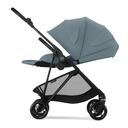 Коляска 2 в 1 Cybex Melio Carbon 2025 цвет Stormy Blue с дождевиком