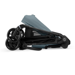 Коляска 2 в 1 Cybex Melio Carbon 2025 цвет Stormy Blue с дождевиком
