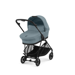 Коляска 2 в 1 Cybex Melio Carbon 2025 цвет Stormy Blue с дождевиком