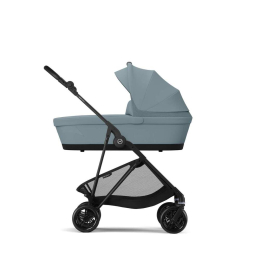 Коляска 2 в 1 Cybex Melio Carbon 2025 цвет Stormy Blue с дождевиком