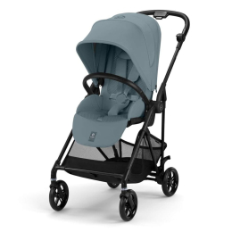 Коляска 2 в 1 Cybex Melio Carbon 2025 цвет Stormy Blue с дождевиком