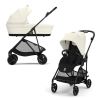 Коляска 2 в 1 Cybex Melio Carbon 2025 цвет Canvas White