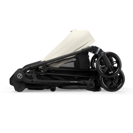 Коляска 2 в 1 Cybex Melio Carbon 2025 цвет Canvas White с дождевиком