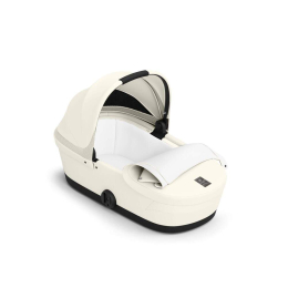 Коляска 2 в 1 Cybex Melio Carbon 2025 цвет Canvas White с дождевиком