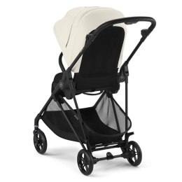 Коляска 2 в 1 Cybex Melio Carbon 2025 цвет Canvas White с дождевиком