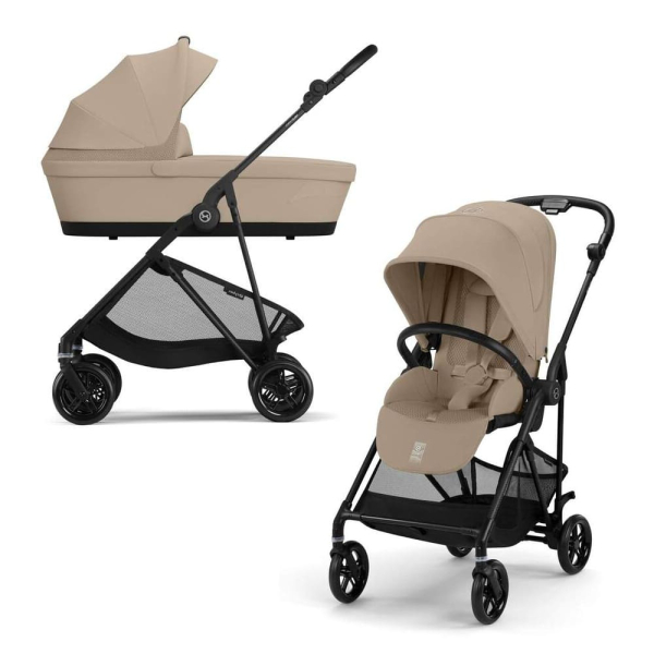 Коляска 2 в 1 Cybex Melio Carbon 2025 цвет Almond Beige