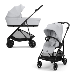 Коляска 2 в 1 Cybex Melio Carbon 2025 цвет Fog Grey