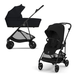 Коляска 2 в 1 Cybex Melio Carbon 2025 цвет Magic Black