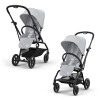 Прогулочная коляска Cybex Eezy S Twist+2 цвет Fog Grey шасси Black
