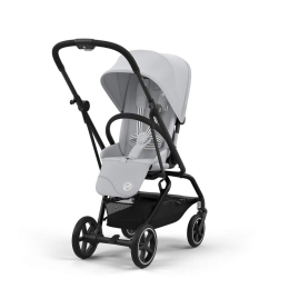 Прогулочная коляска Cybex Eezy S Twist+2 цвет Fog Grey шасси Black