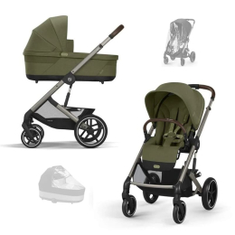 Коляска 2 в 1 Cybex Balios S Lux 2025 цвет Moss Green + 2 дождевика