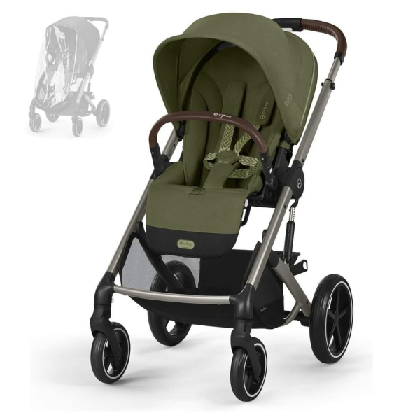 Прогулочная коляска Cybex Balios S Lux 2025 цвет Moss Green + Дождевик