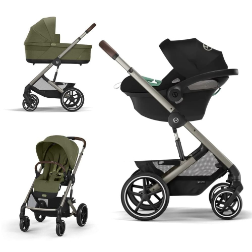 Коляска 3 в 1 Cybex Balios S Lux 2025 цвет Moss Green + Автокресло Cybex Aton B2 цвет Black