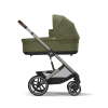 Коляска 3 в 1 Cybex Balios S Lux 2025 цвет Moss Green + Автокресло Cybex Cloud T цвет Leaf green