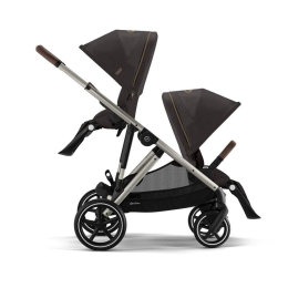 Прогулочная коляска для двойни с двумя сиденьями Cybex Gazelle S цвет Chocolate Brown