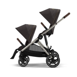 Прогулочная коляска для двойни с двумя сиденьями Cybex Gazelle S цвет Chocolate Brown