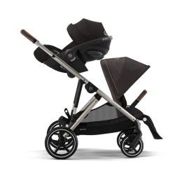 Прогулочная коляска для двойни с двумя сиденьями Cybex Gazelle S цвет Chocolate Brown