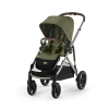 Прогулочная коляска для двойни с двумя сиденьями Cybex Gazelle S цвет Moss Green