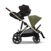 Коляска для двойни 2 в 1 Cybex Gazelle S цвет Moss Green (2 люльки и 2 сиденья)