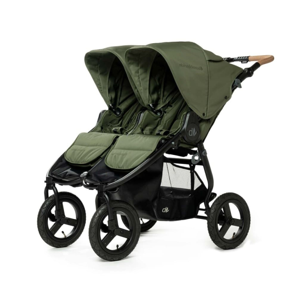 Коляска для двойни Bumbleride Indie Twin 2025 цвет Olive (Оливковый)