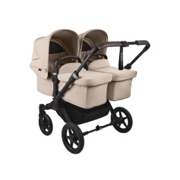 Коляска для двойни 2 в 1 Bugaboo Donkey 5 Twin цвет Desert Taupe шасси Black (2 люльки и 2 сиденья)
