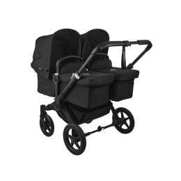 Коляска для двойни 2 в 1 Bugaboo Donkey 5 Twin цвет Midnight black шасси Black (2 люльки и 2 сиденья)