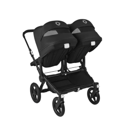 Коляска для двойни 2 в 1 Bugaboo Donkey 5 Twin цвет Midnight black шасси Black (2 люльки и 2 сиденья)
