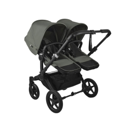 Коляска для двойни 2 в 1 Bugaboo Donkey 5 Twin цвет Forest green шасси Black (2 люльки и 2 сиденья)