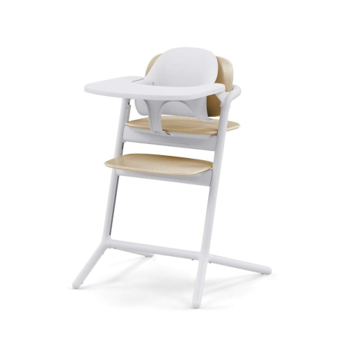 Стульчик для кормления Cybex Lemo 3 в 1 цвет Sand White (белый+натуральный)