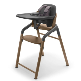 Стульчик Bugaboo Giraffe 3 в 1 с набором Baby Set + Поднос цвет Warm Wood/grey